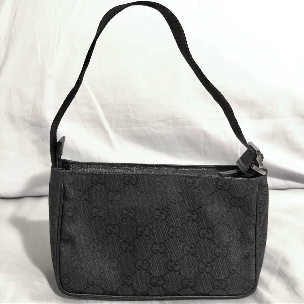 Vintage Gucci Jacquard Monogram Mini Shoulder Bag - Picture 2 of 13